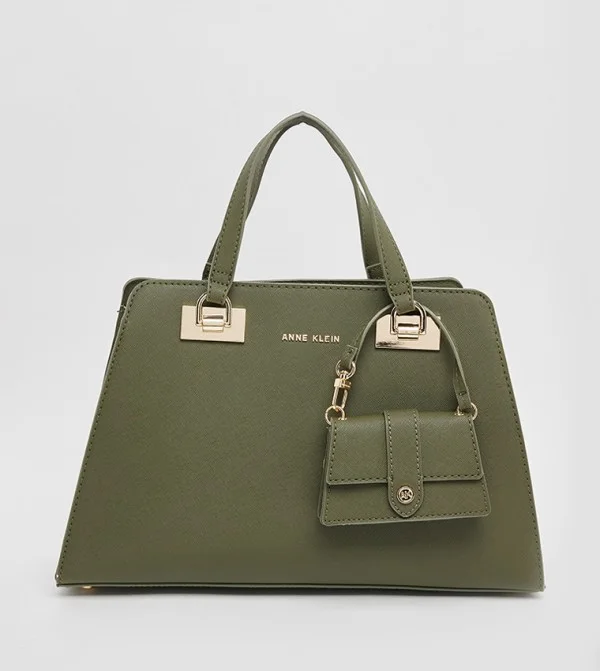 آن كلاين Anne Klein Sandy Textured Satchel Bag With Coin Pouch